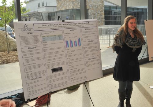 Student with poster at Undergraduate Research Day